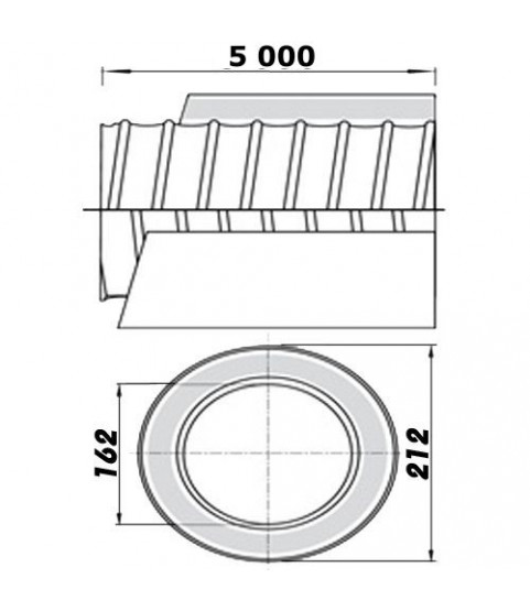 Potrubie kruhové ohybné s izoláciou Ø 160mm X 5m