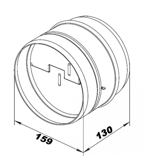 Spätná klapka s izoláciou Ø 160 mm