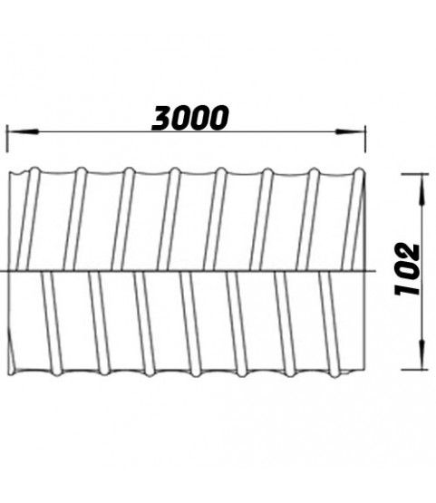 Vzduchotechnické potrubie kruhové ohybné 100mm X 3m